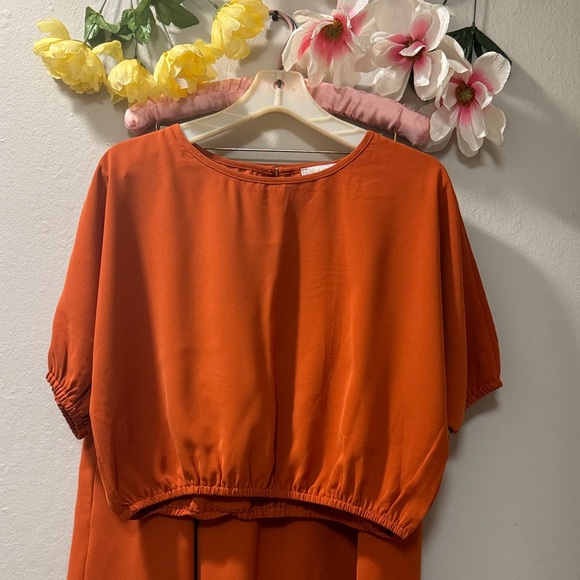 kirundo Pants - Women's Orange Elastic-Hem Jumpsuit